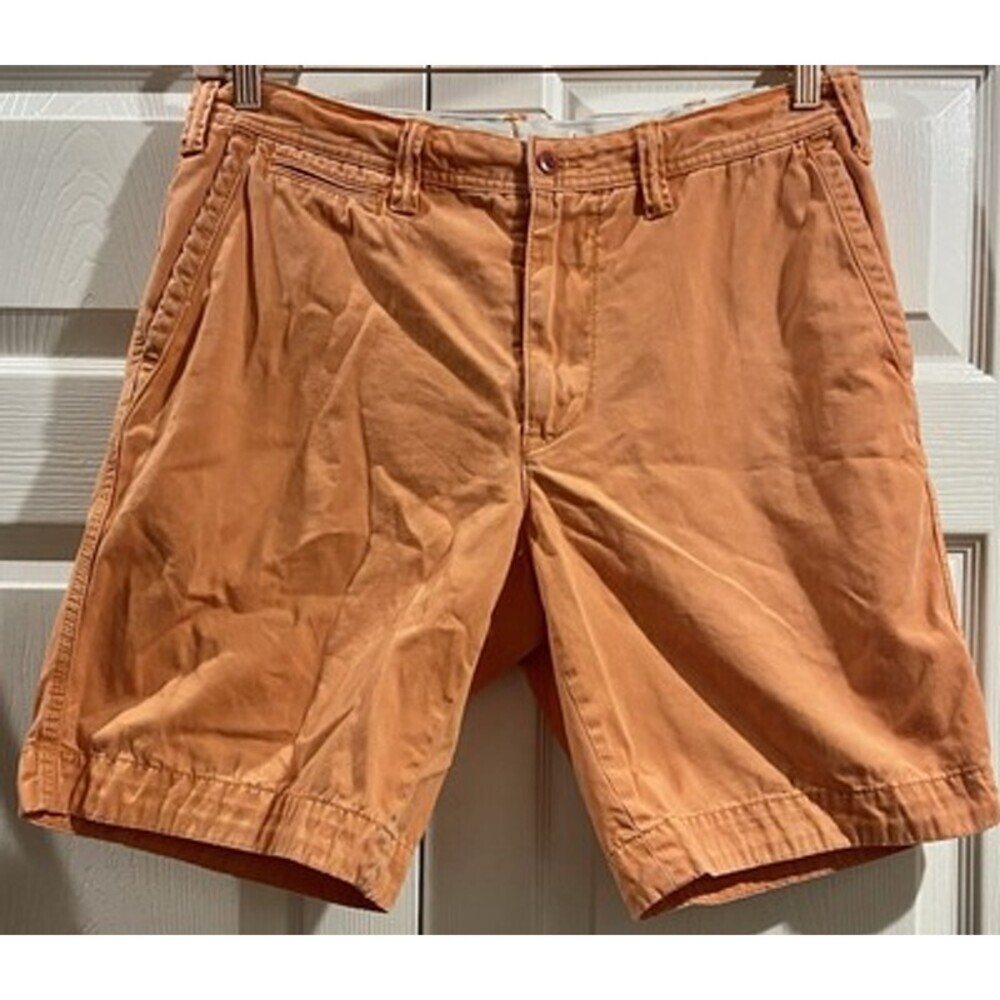 Polo Ralph Lauren Shorts Men's Sz 33 Tangerine Relaxed Fit Chino Cotton Preppy